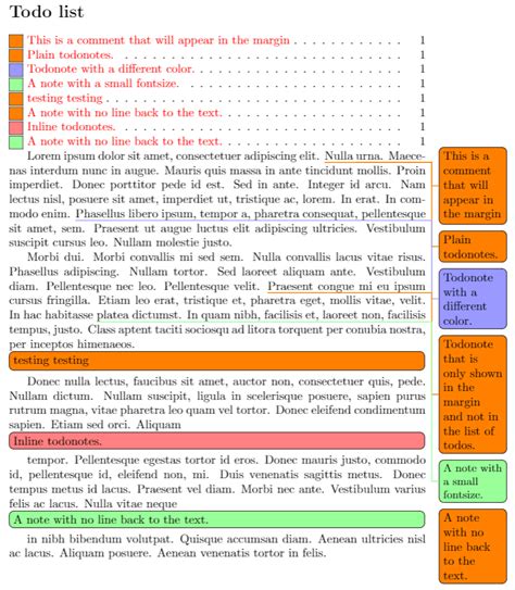 comments in latex